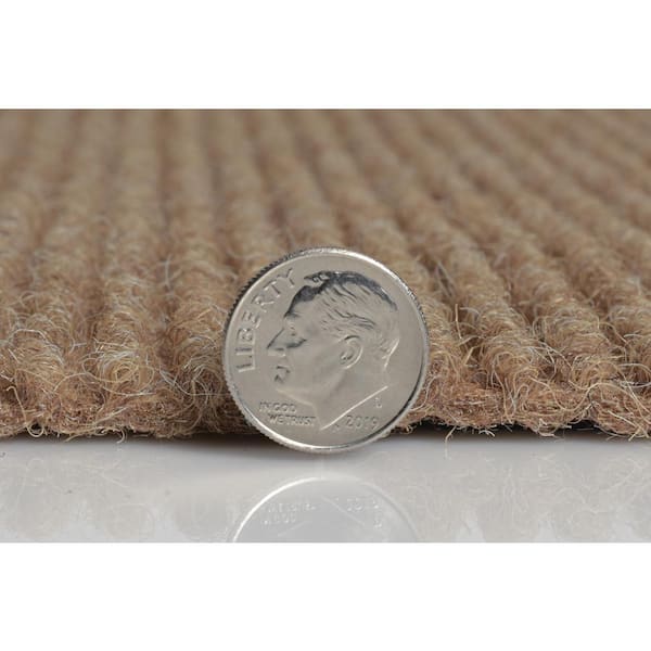 TrafficMaster - Faux Sisal Wide Wale 12 ft. Polyester Indoor/Outdoor Needlepunch Carpet