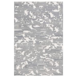 SAFAVIEH Chatham 2 ft. x 8 ft. Gray/Ivory Abstract Distressed Runner ...