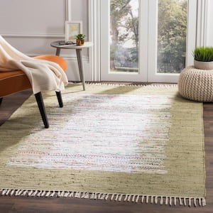 Montauk Ivory/Olive 6 ft. x 9 ft. Border Area Rug