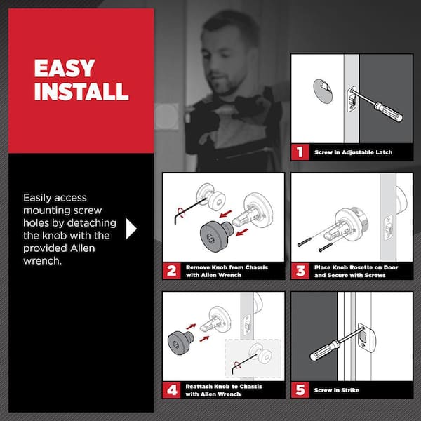 Pismo Round Matte Black Exterior Entry Door Knob Featuring SmartKey Security with Microban Antimicrobial Technology Pismo Round Matte Black Exterior Entry Door Knob Featuring SmartKey Security with Microban Antimicrobial Technology