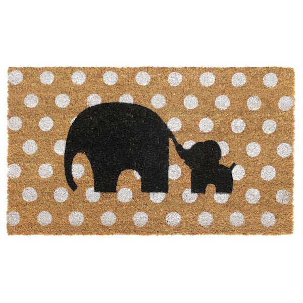 RugSmith White Elephant 18 in. x 30 in. Doormat