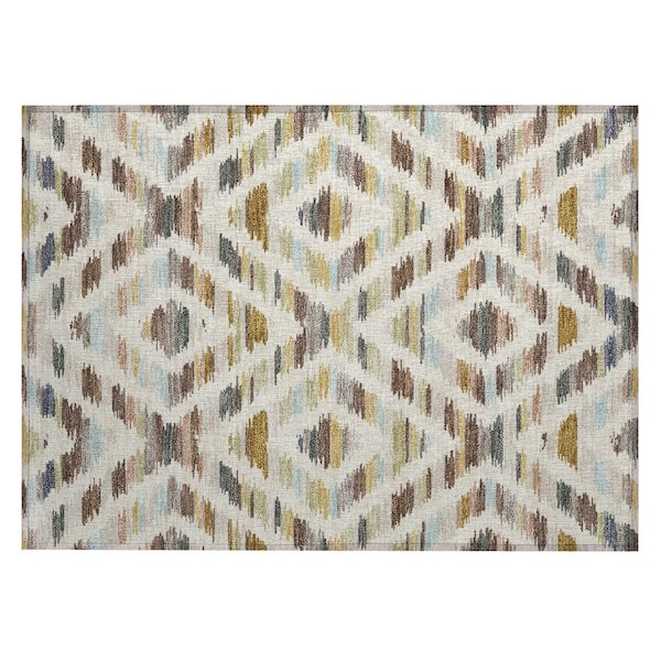 Chantille Machine Washable Indoor/Outdoor Abstract ACN2453 Beige 2 ft. x 3 ft. Accent Rug