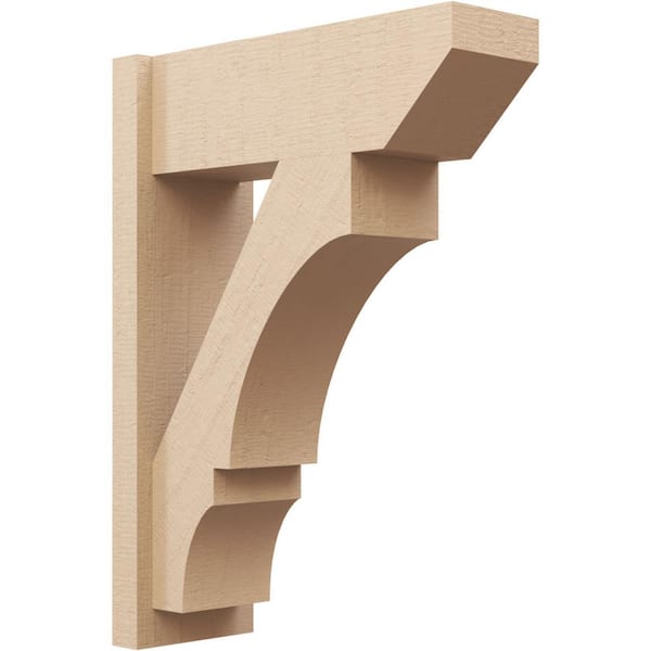 Ekena Millwork 8 in. x 30 in. x 22 in. Balboa Slat Rough Cedar Woodgrain Timberthane Polyurethane Outlooker, Primed Tan