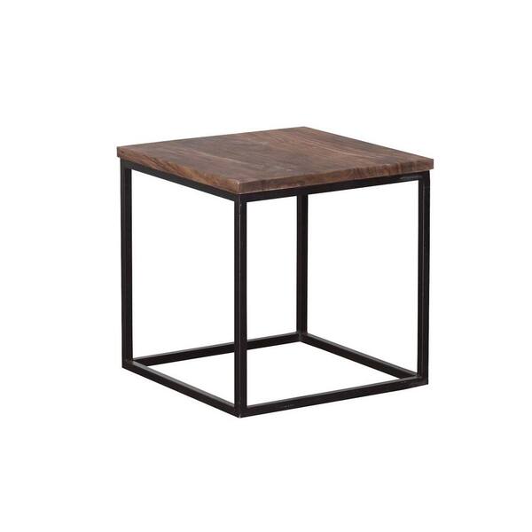Worldwide Homefurnishings Solid Wood Accent Table in Dark Sheesham
