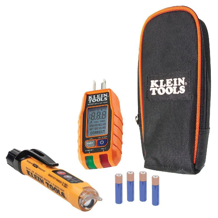 Klein Tools Premium Non-Contact Voltage and GFCI Receptacle Electrical Test Kit