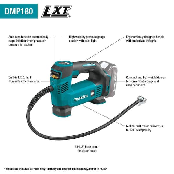 Makita DMP180ZX 18-Volt LXT Lithium-Ion Cordless Inflator (Tool-Only) - 2