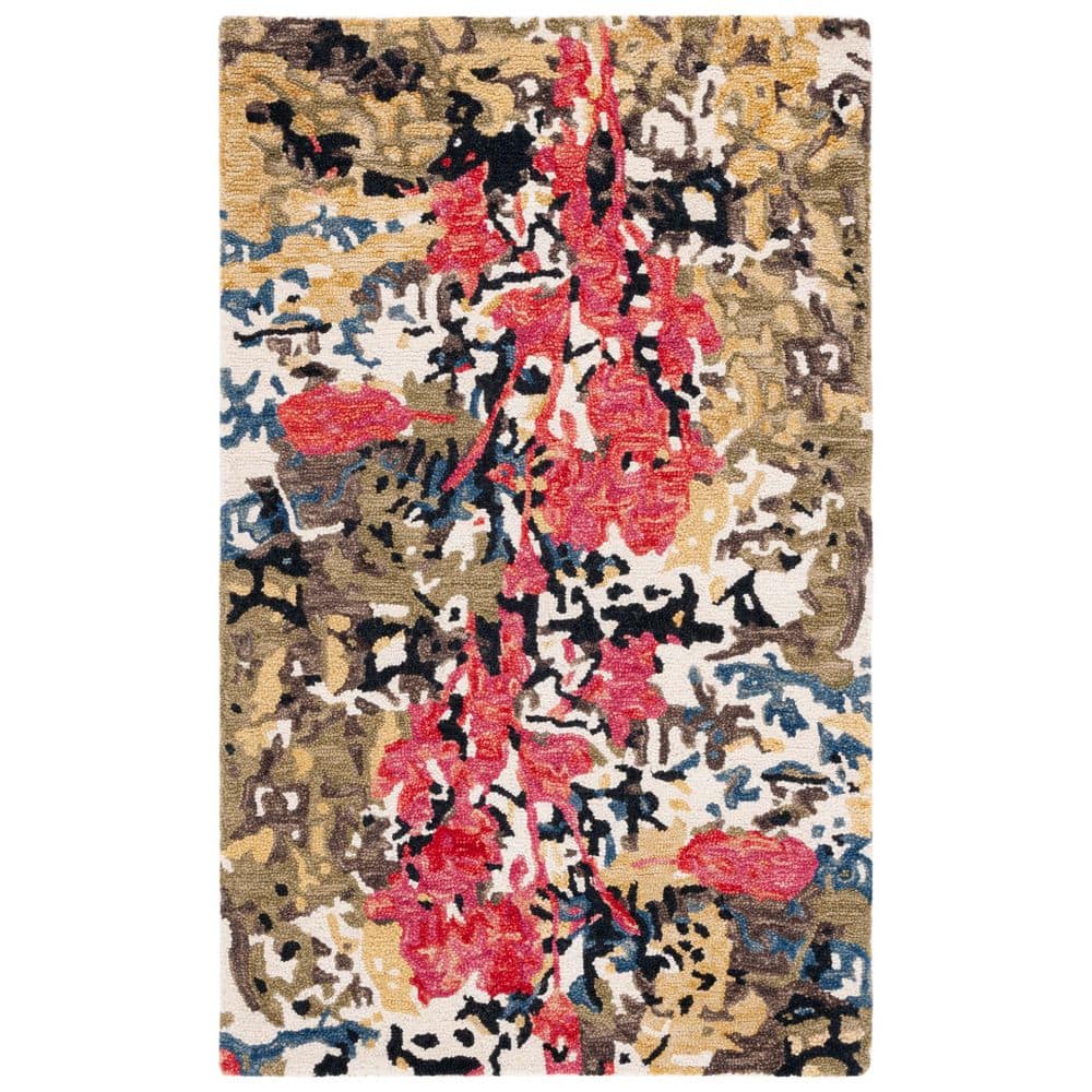 Blossom 3 ft. x 5 ft. Green/Ivory Abstract Floral Area Rug price history on PriceWatchPro