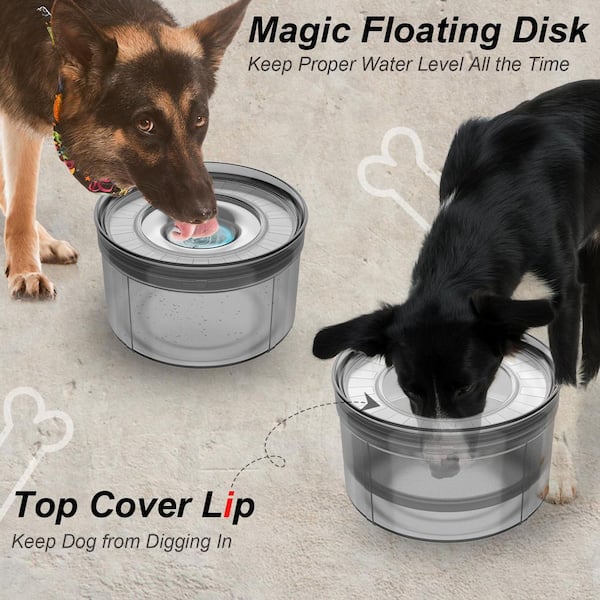 Unbranded 1 Gal No Spill Dog Water Bowl 3.8 L Large Capacity BPA-Free  Anti-Splash Anti-Digging Design Non-Slip Base 731PH01222D