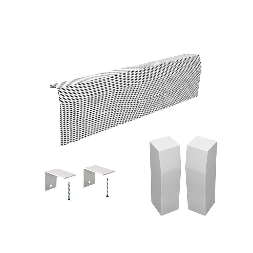 Electric Baseboard Heater Cover 4 ft. Galvanized Steel Slip-On Panel with Endcaps - Pack
