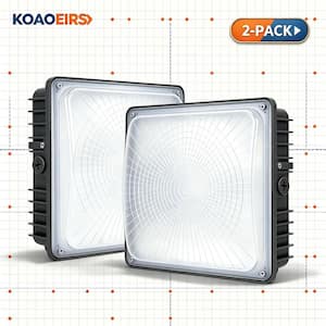 300-Watt Equivalent Integrated Bronze LED Outdoor Security Light Canopy Light Area Light 8400 Lumens,120-277Vac (2-Pack)
