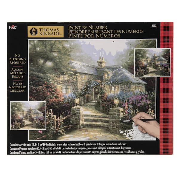 Plaid 16 in. x 20 in. Hollyhock House Paint By Number Kit