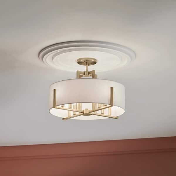 KICHLER Malen 20 in. 8-Light Champagne Bronze Bedroom Traditional