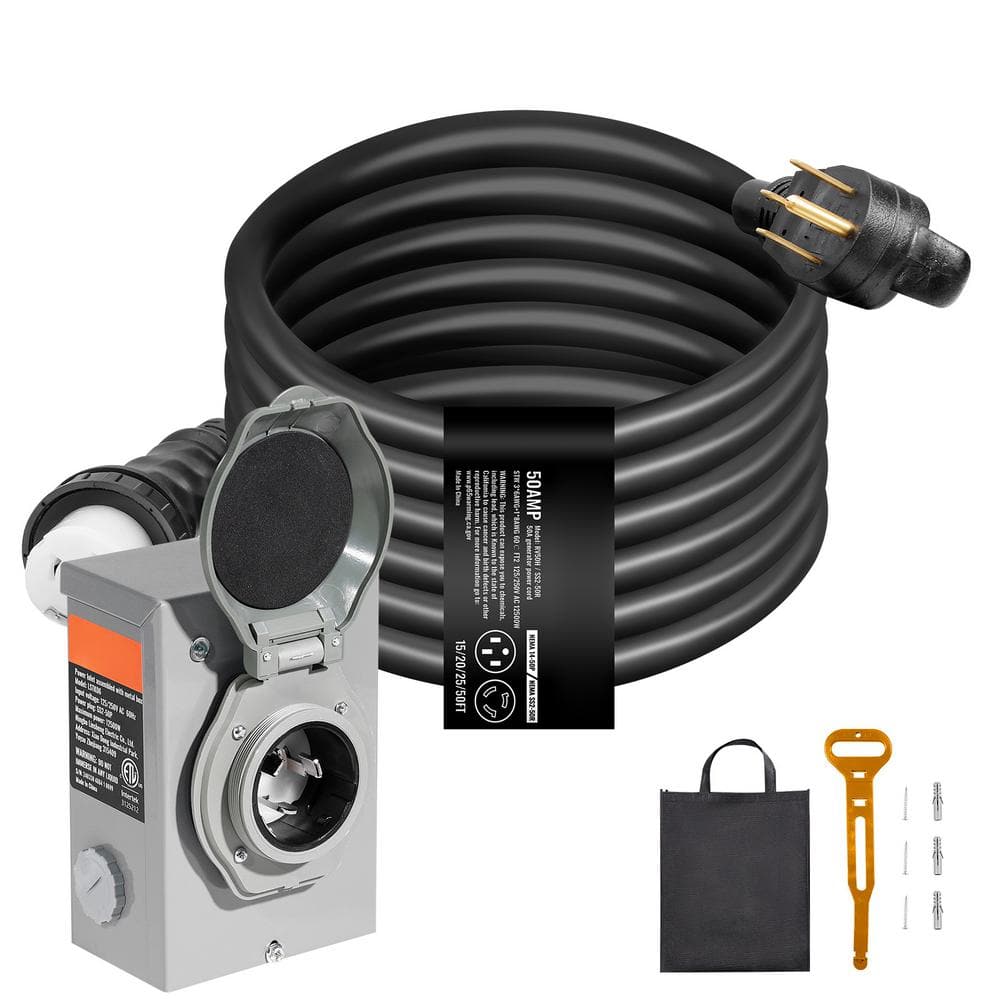 Generator Cord Kit, 15 ft. STW, 50 Amps, 125 V, 14-50 Plug Configuration, Generator Extension Cord, ETL Listed price history on PriceWatchPro