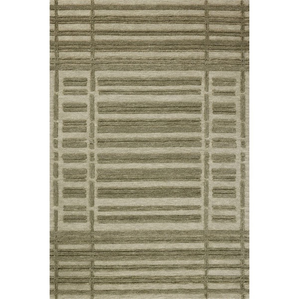 Chris Loves Julia x Loloi Bradley Sage / Olive 2 ft. 6 in. x 7 ft. 6 in. Runner Rug