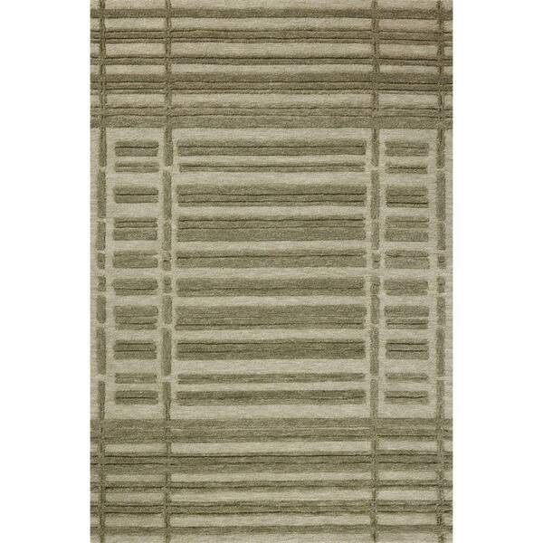 Chris Loves Julia x Loloi Bradley Sage / Olive 7 ft. 9 in. x 9 ft. 9 in. Area Rug