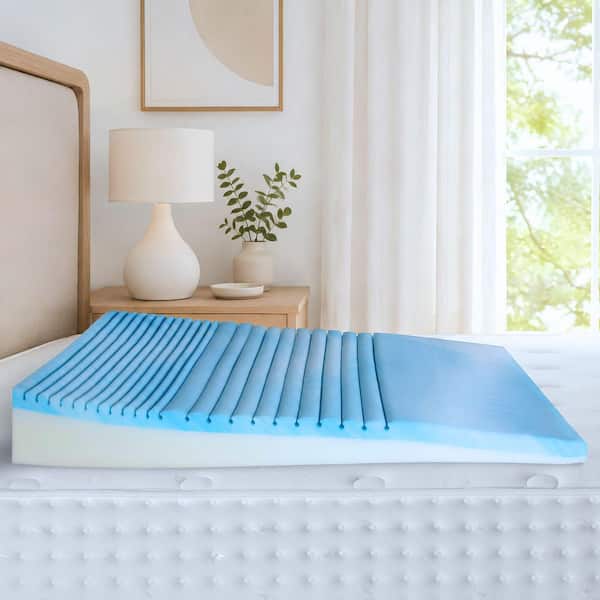 Cooling Gel Memory Foam Body Wedge Pillow with Gradual Incline - Ergonomic Sleep Support