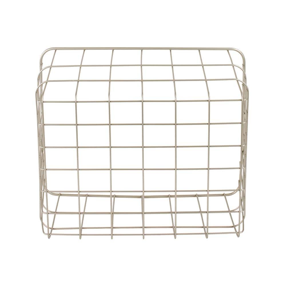 Spectrum Satin Nickel Wire 16" Utility Storage Basket