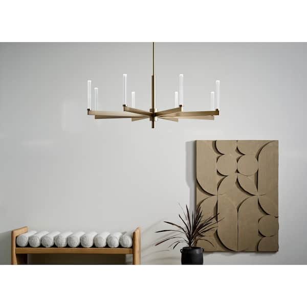 KICHLER Sycara 48.5 in. 8-Light Integrated LED Champagne