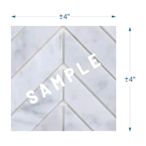 Take Home Sample Maui White 4 in x 4 in Marble Peel & Stick Wall Mosaic Tile (0.11 sq.ft/Each)