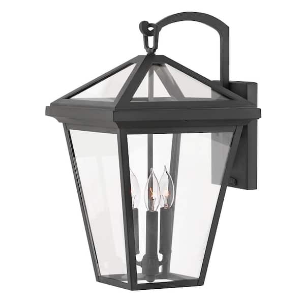 HINKLEY Alford Place Large Museum Black Outdoor Wall Mount Lantern