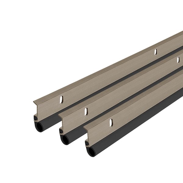 1.25 in. x 84 in. Satin Nickel Screw-On Top and Sides Door Weatherstripping Kit