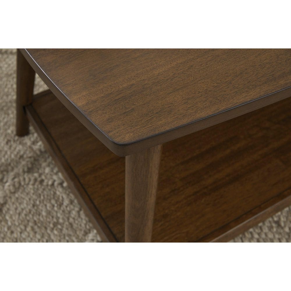 Lyncott Dark Brown Mid-Century Modern Coffee and End Table Set