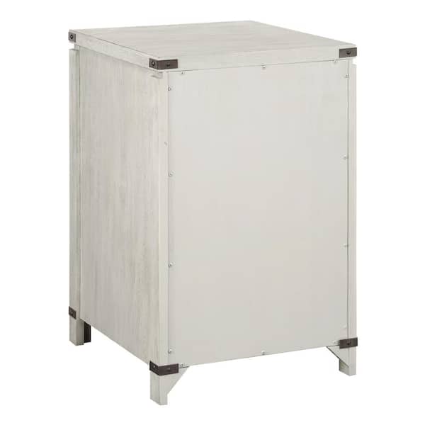 OSP Home Furnishings Baton Rouge Champagne Oak Gray 2-Drawer
