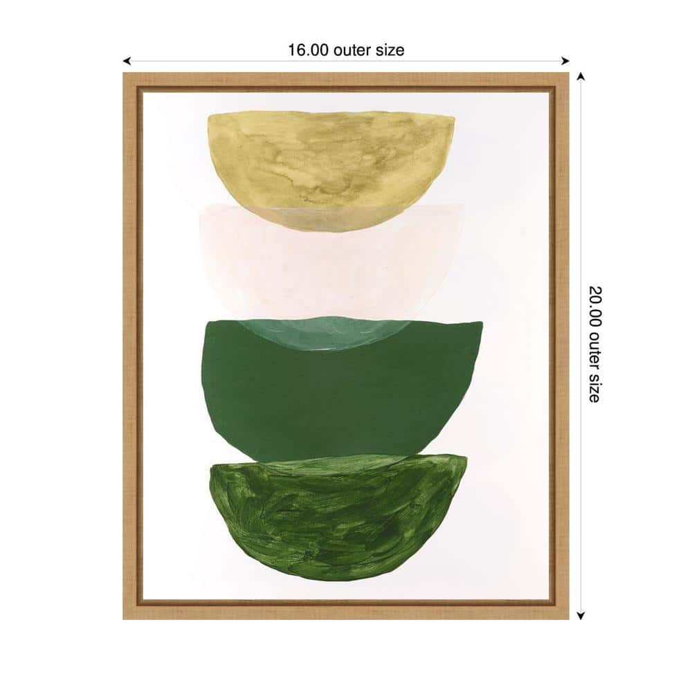 Living Spectrum IV Abstract Canvas Print with Maple Frame