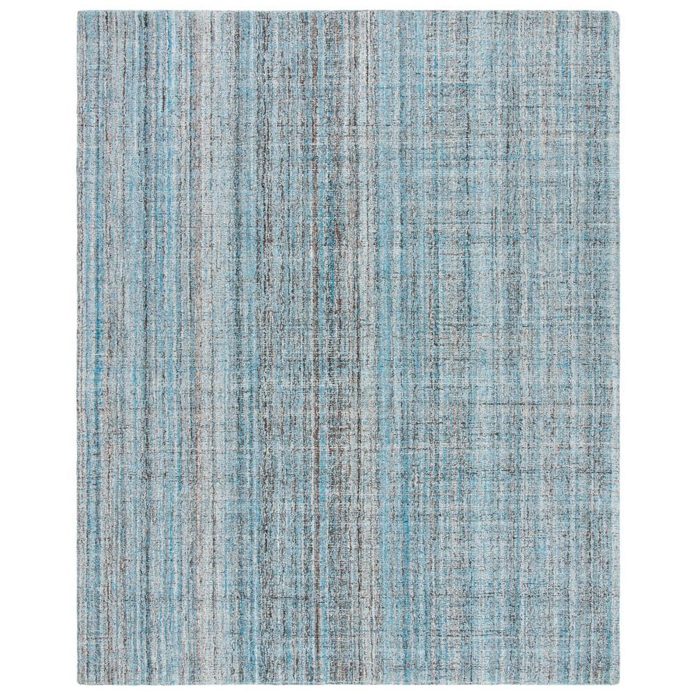 Abstract Blue/Multi 9 ft. x 12 ft. Striped Area Rug