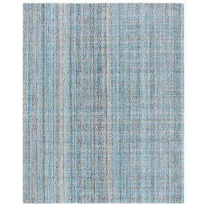 Abstract Blue/Multi 9 ft. x 12 ft. Striped Area Rug