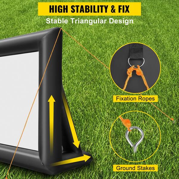GYUEM 18 Feet Inflatable Outdoor Projector Movie Screen - Package With