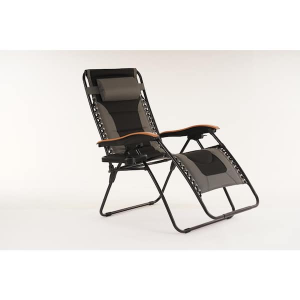 Unbranded Steel Frame Outdoor Oversized Zero Gravity Chair with Gray Cushion