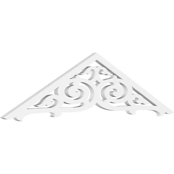 Ekena Millwork Athens 1 in. D x 12 in. W x 48 in. L Signature Urethane Gable Pediment