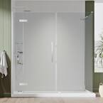 MAAX Reveal 48 in. x 71.5 in. Frameless Corner Pivot Shower Enclosure ...