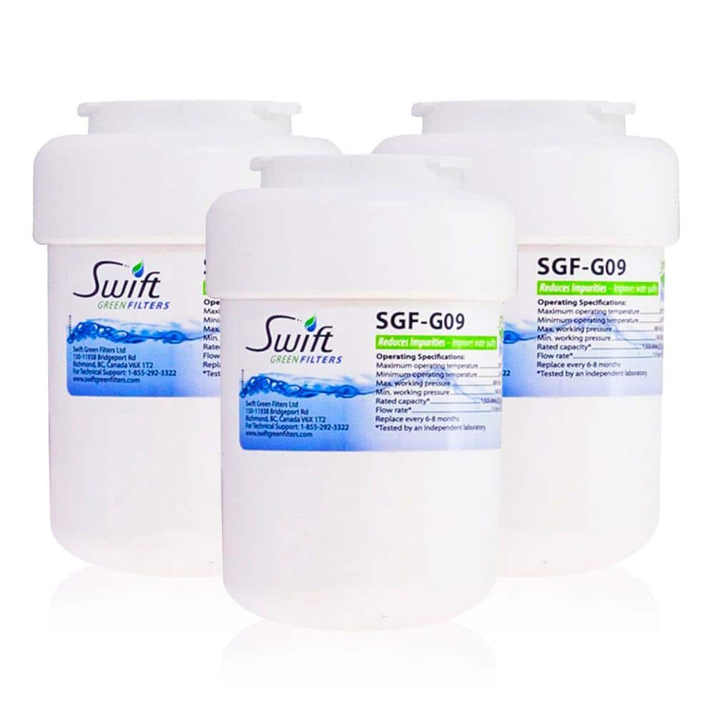 SGF-G9 Compatible Refrigerator Water Filter for MWF, WF287,46-9991, EFF-6013A, 46-9905, 3-PacK -  Swift Green Filters, SGF-G9-3Pack