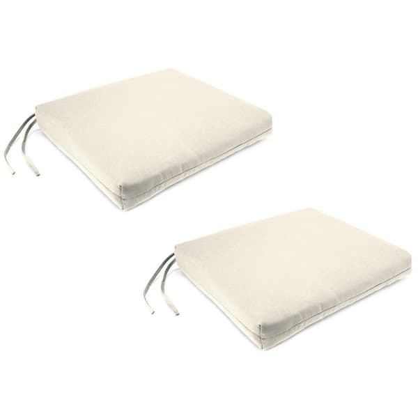 19 in. W x 17 in. D x 2 in. T Rectangular Outdoor Seat Cushion in Veranda Cream (2-Pack)
