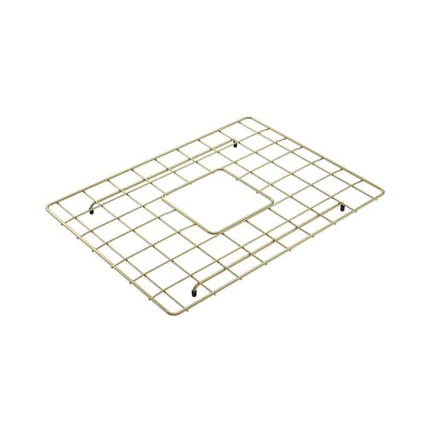 BOCCHI Brushed Gold Stainless Steel Sink Bottom Grid - 21.25 in. x 15.25 in.