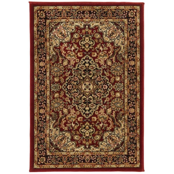Home Decorators Collection Silk Road Red 2 ft. x 3 ft. Medallion