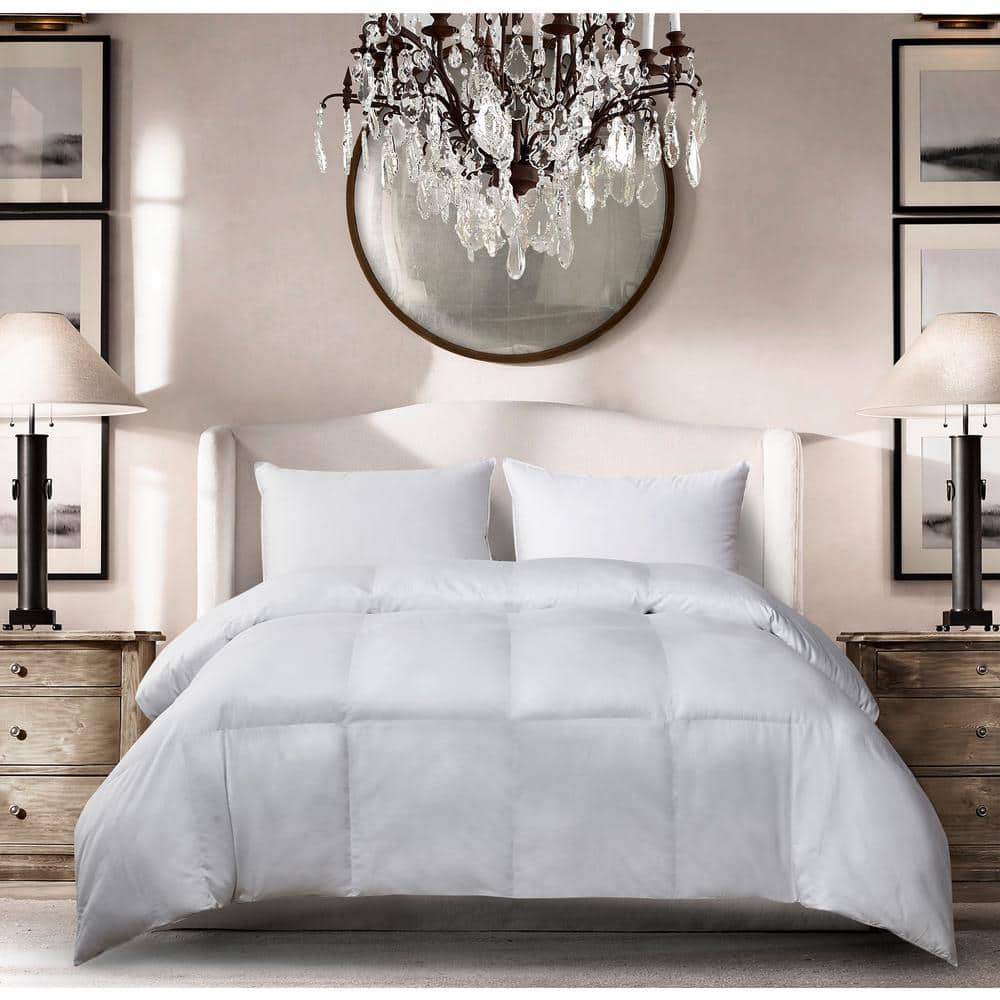 Twin White Microfiber Down Alternative Comforter Set