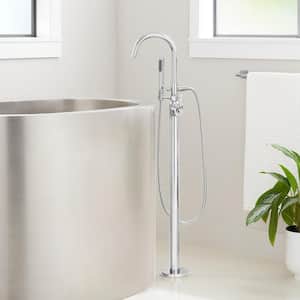Gunther Single-Handle Floor Mounted Roman Tub Faucet in. Chrome