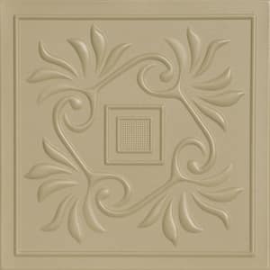 Cockatoos Lenox Tan 1.6 ft. x 1.6 ft. Decorative Foam Glue Up Ceiling Tile (21.6 sq. ft./Case)