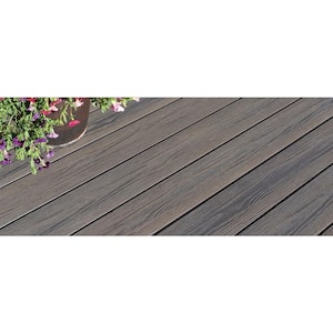 Apex 1 in. x 6 in. x 8 ft. Alaskan Driftwood Grey PVC Grooved Deck Boards (2-Pack)