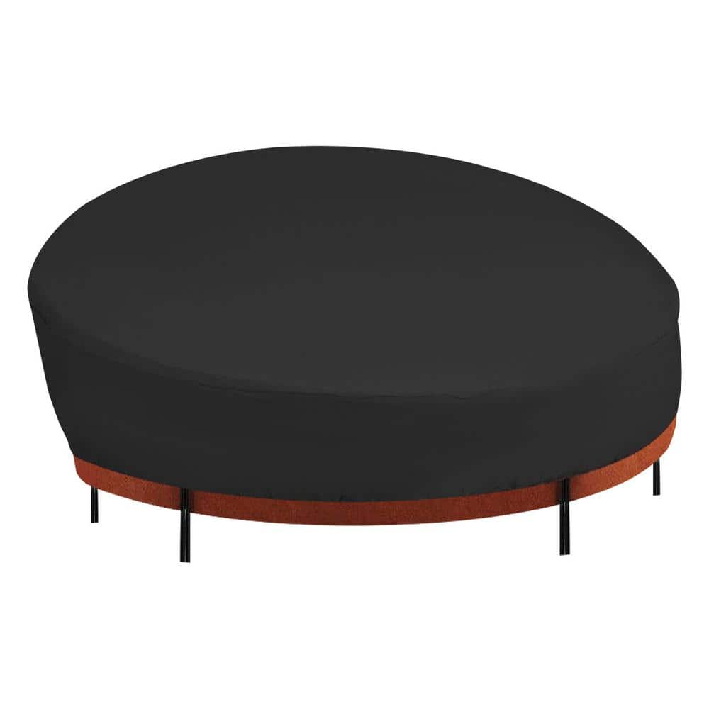YIYIBYUS 90 in. x 85 in. x 33 in. Black Waterproof Round Canopy Sofa