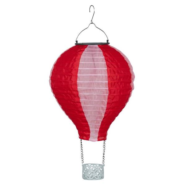 Solar Hot Air Balloon Ornament – 2D Weatherproof Decorative Light For Garden, Patio, Or Backyard
