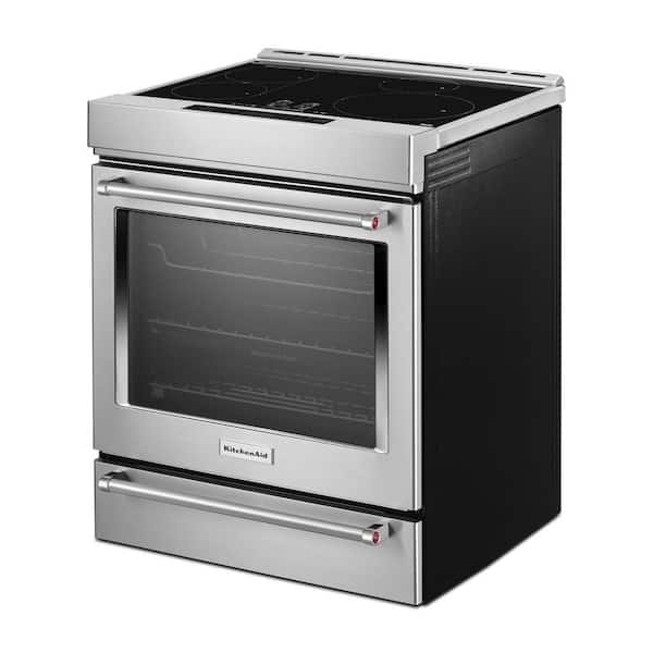 KitchenAid 30-Inch 4-Element Induction Slide-in Convection Range with Air Fry