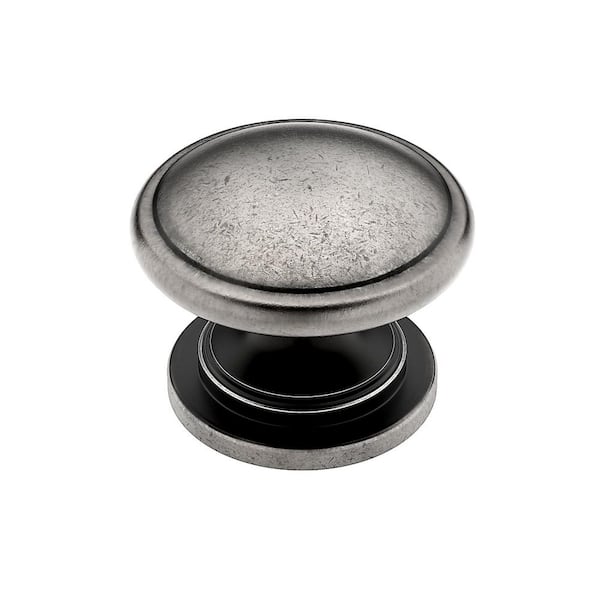 Richelieu Hardware Mont-Royal Collection 1-1/4 in. (32 mm) Vintage Pewter Round Cabinet Knob
