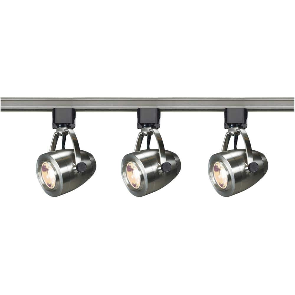 SATCO 4 Ft. 3-Light Brushed Nickel Integrated LED Ceiling Mounted ...