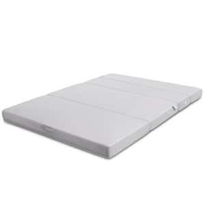 Queen Size Medium Folding Foam 4 in. Tri-fold Mattress with Handles