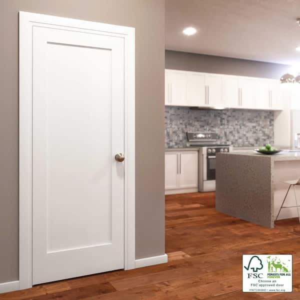 eightdoors 30 in. x 80 in. x 1-3/8 in. Shaker White Primed 1 eightdoors 30 in. x 80 in. x 1-3/8 in. Shaker White Primed 1