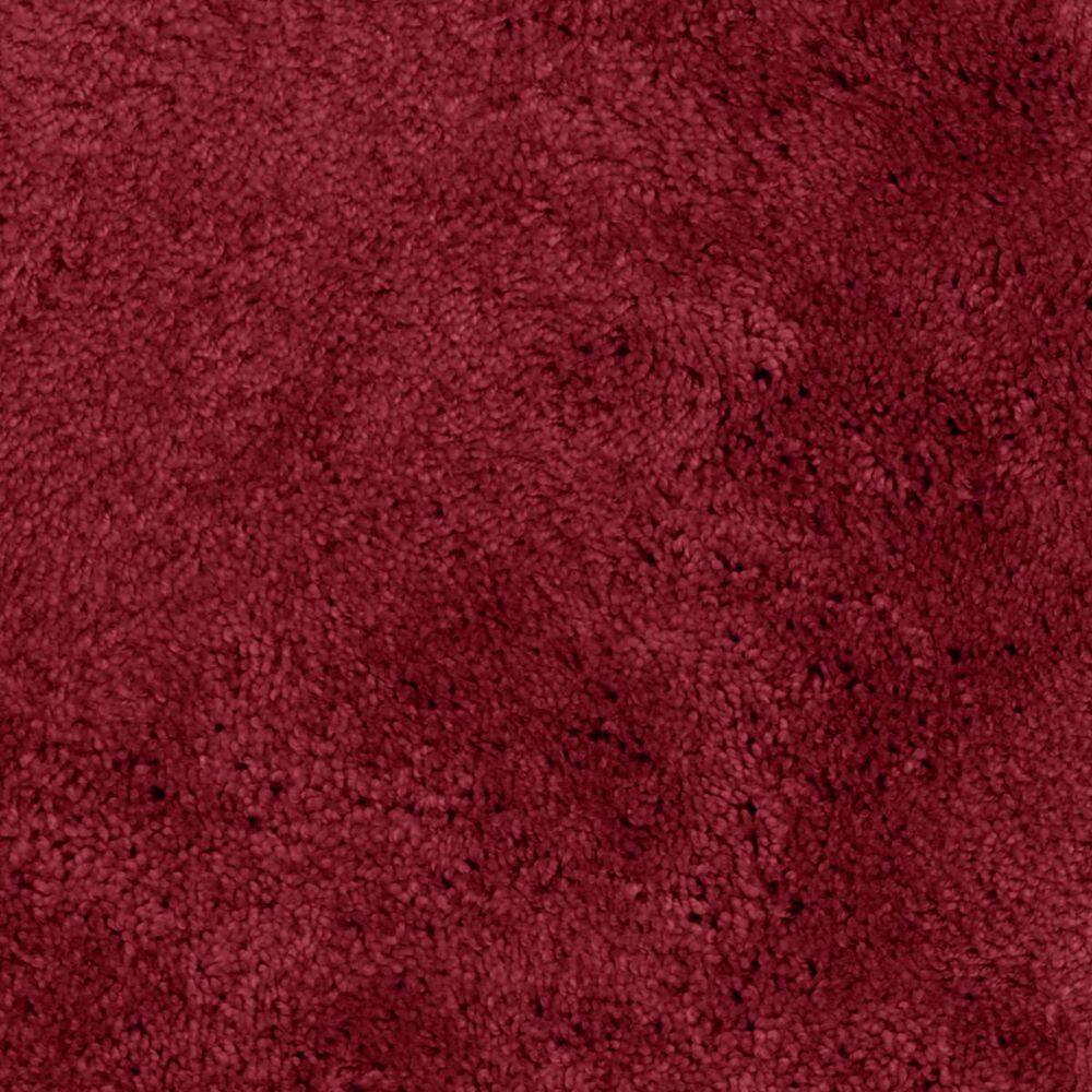 Red Ultra Plush Washable Nylon 3-Piece Bath Rug Set